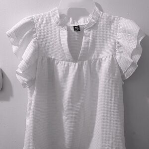 Niay White Short Sleeve Top Size M